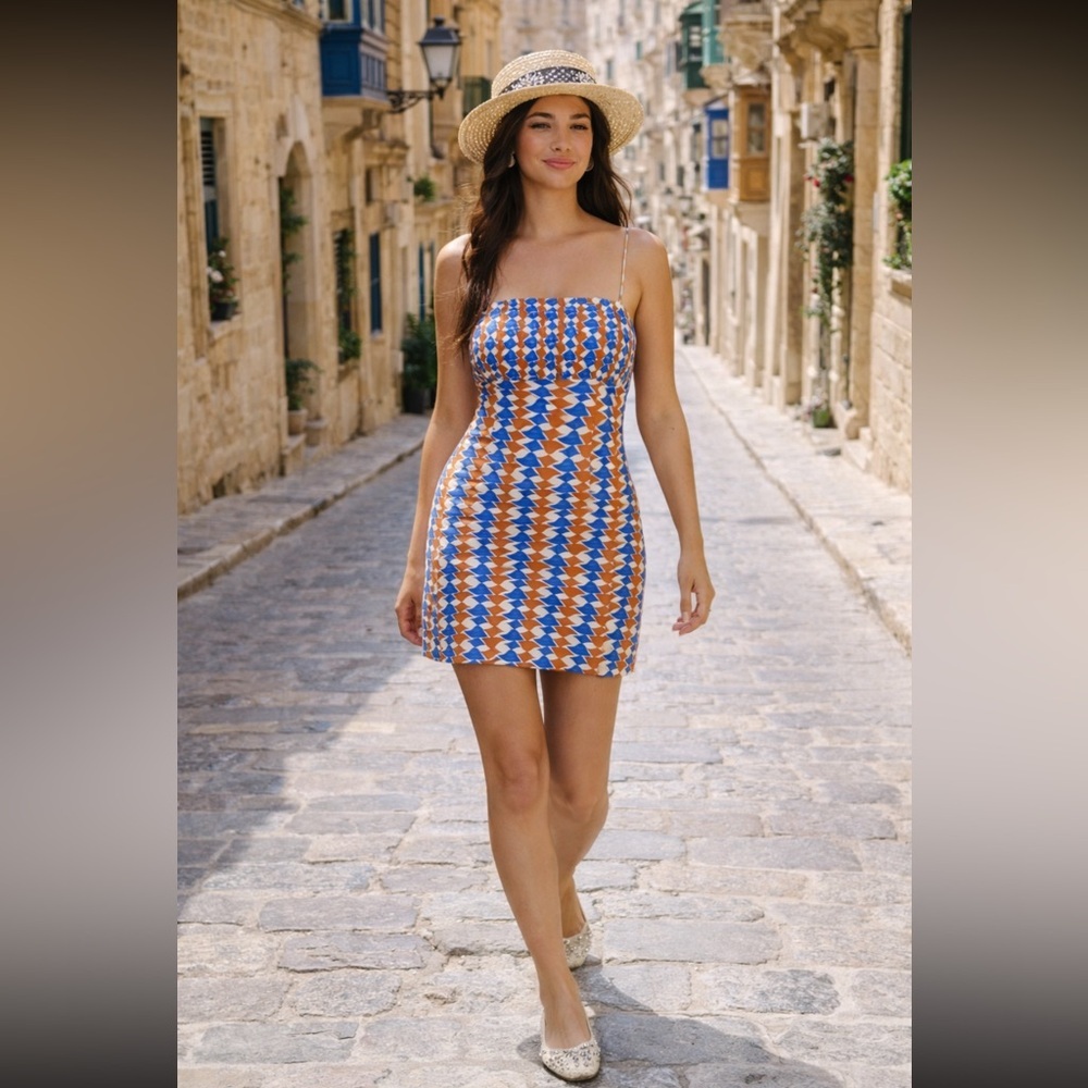 Linen Anthropologie NWT Maeve Sleeveless Linen Slim Mini Dress size 12.